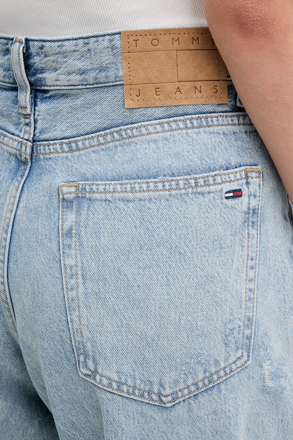 Tommy Jeans jeansy loose damskie niebieski DW0DW22377
