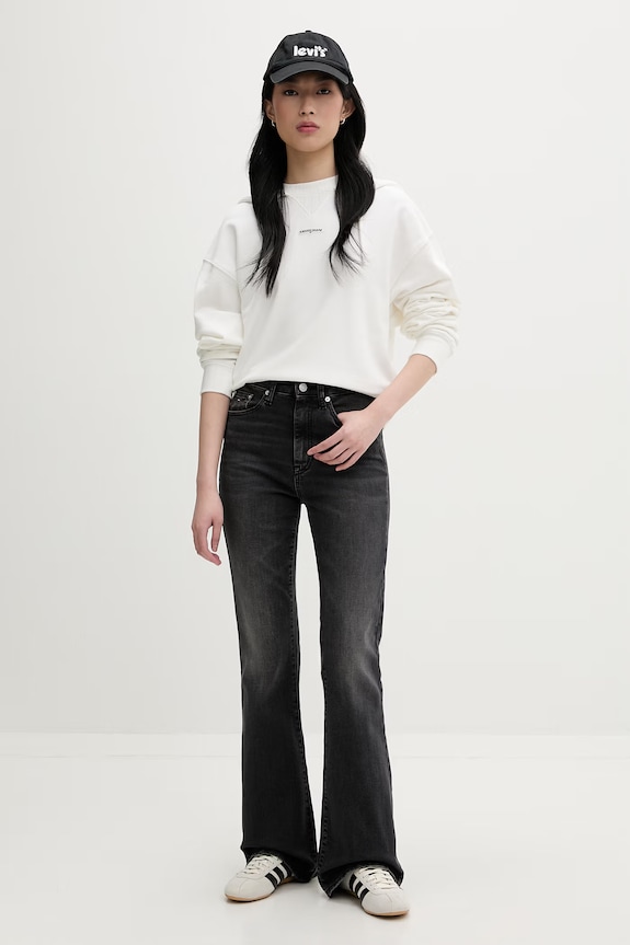 Tommy Jeans jeansy flare damskie DW0DW22656 czarny SS26