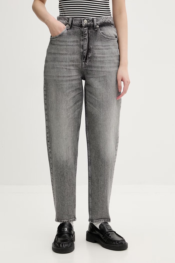 Tommy Jeans rifle mom fit dámske sivá DW0DW22658