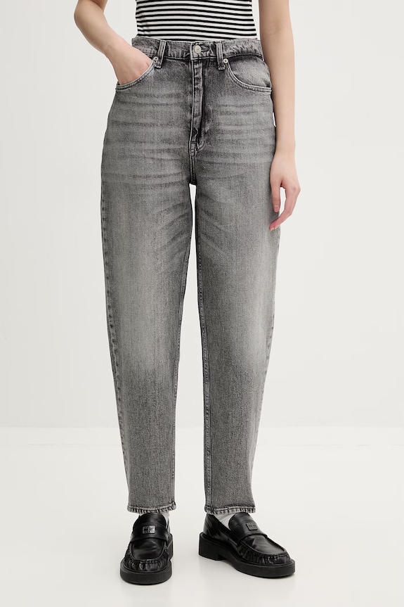 Tommy Jeans rifle mom fit dámske sivá DW0DW22658