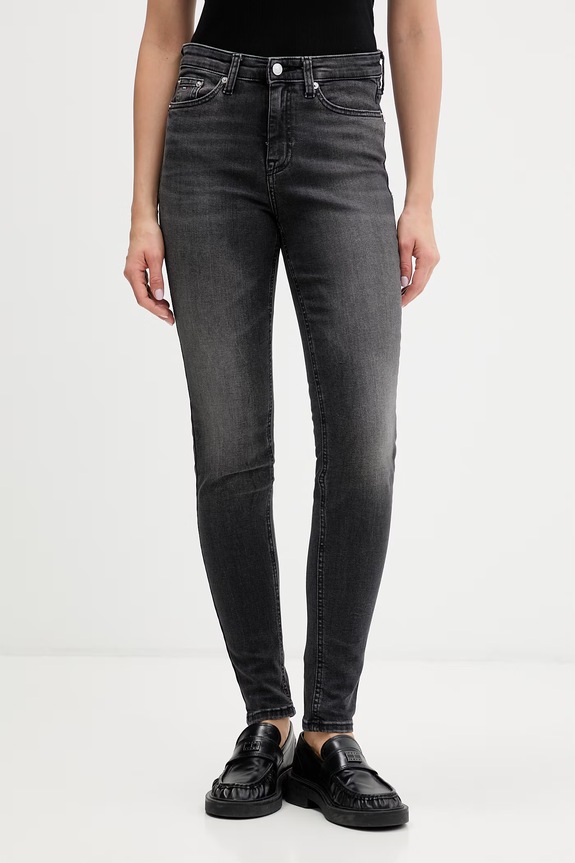 Tommy Jeans skinny kavbojke ženske črna DW0DW22661