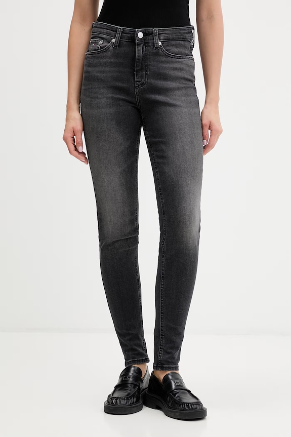 Tommy Jeans skinny kavbojke ženske črna DW0DW22661