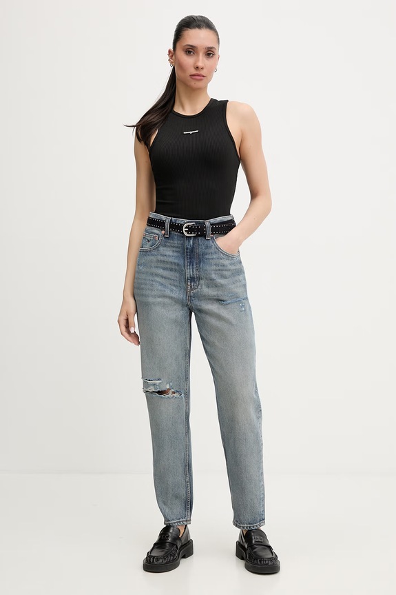 Tommy Jeans blugi pentru femei DW0DW22675 albastru SS26