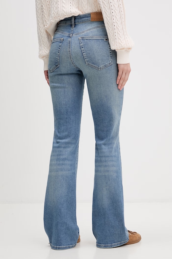 Odzież Tommy Jeans jeansy flare damskie DW0DW22683 niebieski