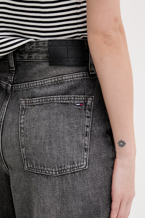 Tommy Jeans wide leg džíny dámské černá DW0DW22755