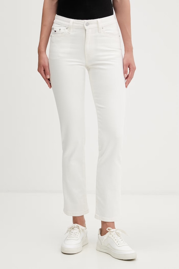 Tommy Jeans jeansy slim fit damskie biały DW0DW22986