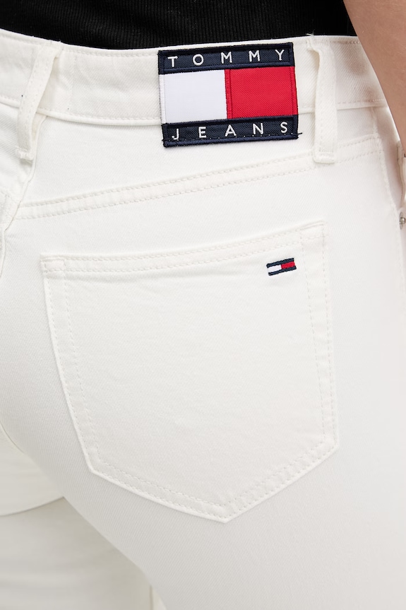 Tommy Jeans jeansy slim fit damskie biały DW0DW22986