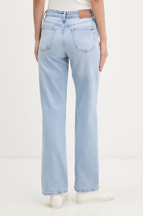Odzież Tommy Jeans jeansy straight damskie DW0DW22987 niebieski