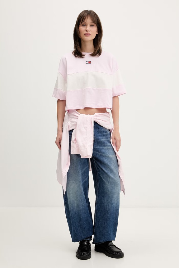 Tommy Jeans jeansy damskie DW0DW22991 granatowy SS26