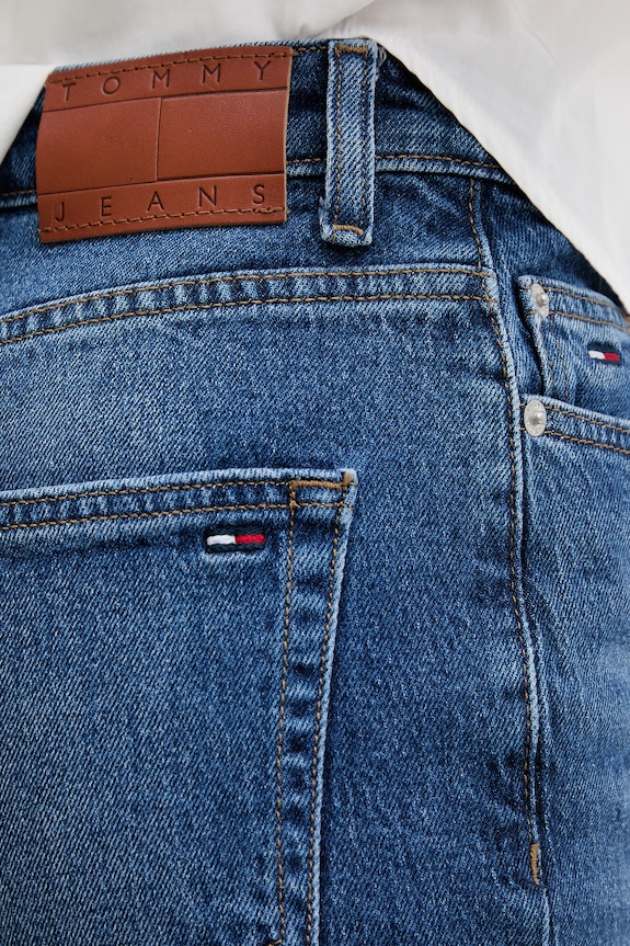 Tommy Jeans jeansy straight damskie granatowy DW0DW23046
