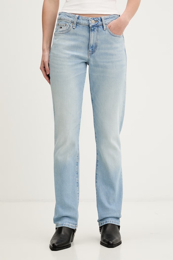 Tommy Jeans jeansy slim fit damskie niebieski DW0DW23156