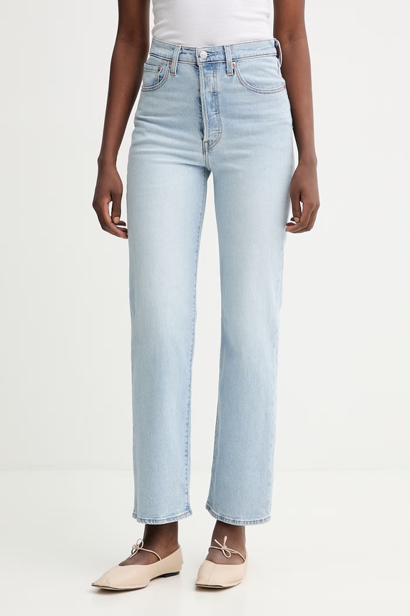 Levi's jeansy RIBCAGE STRAIGHT ANKLE niebieski 72693.0282