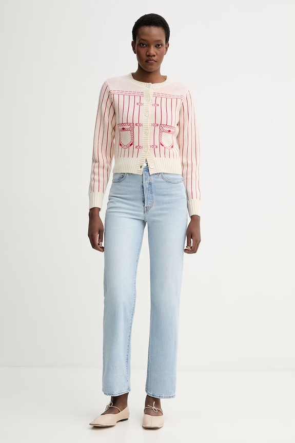 Levi's jeansy RIBCAGE STRAIGHT ANKLE 72693.0282 niebieski SS26