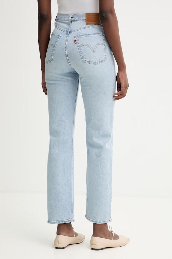 Odzież Levi's jeansy RIBCAGE STRAIGHT ANKLE 72693.0282 niebieski
