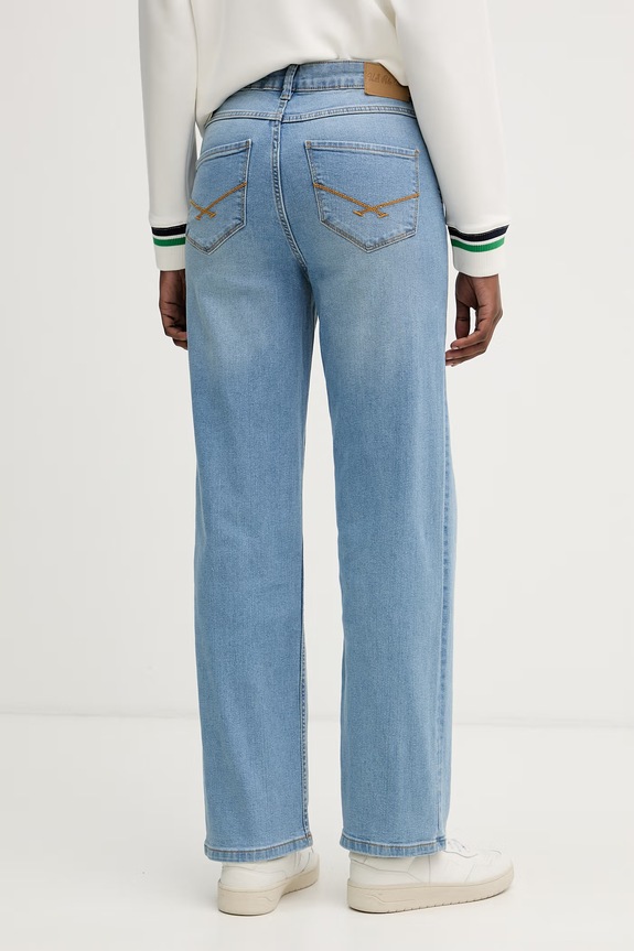Îmbrăcăminte U.S. Polo Assn. blugi straight pentru femei USPA LONG LEG STRAIGHT FIT WUP0104 albastru