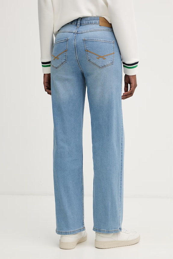 Îmbrăcăminte U.S. Polo Assn. blugi straight pentru femei USPA LONG LEG STRAIGHT FIT WUP0104 albastru