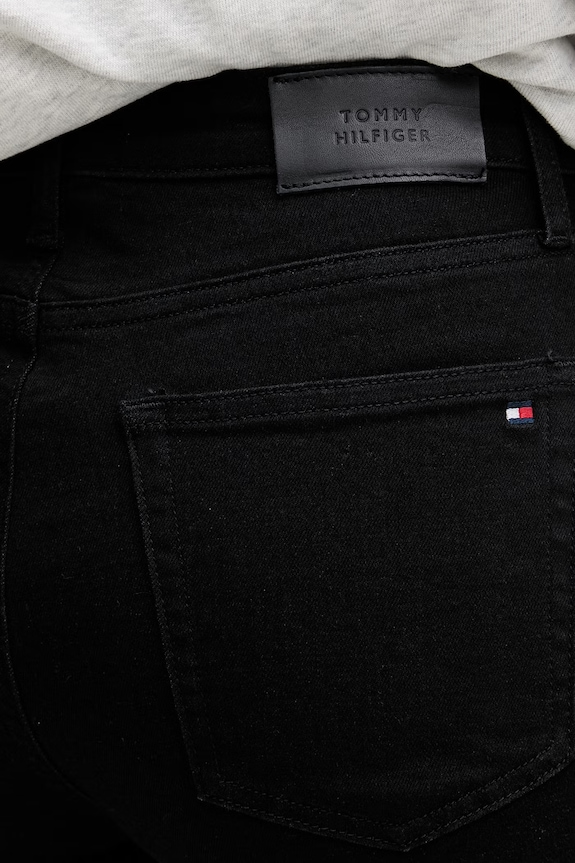 Tommy Hilfiger τζιν flare γυναικεία μαύρο WW0WW49664