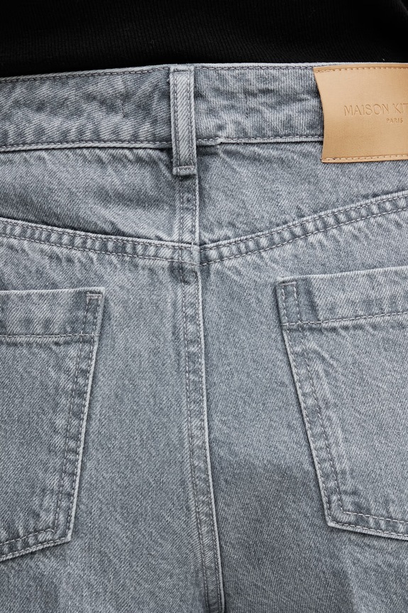 Maison Kitsuné Blugi relaxed fit pentru femei gri QW01103WD4021