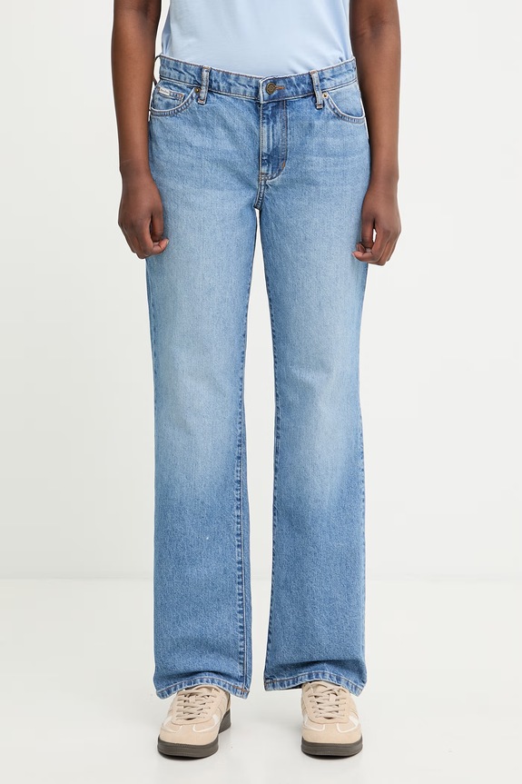 Guess Jeans jeansy straight damskie niebieski W5YA98.D6332