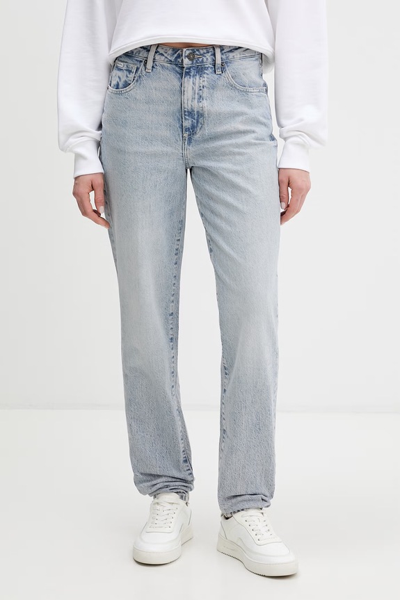 Guess Jeans blugi mom fit pentru femei albastru W6GA0D.D5M57