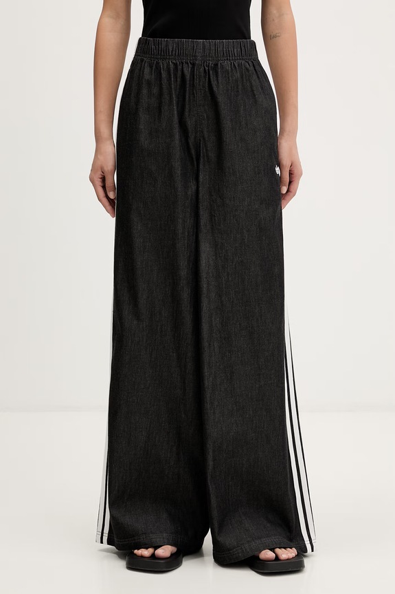 adidas Originals nohavice rovné dámske bavlnené sivá KY8112