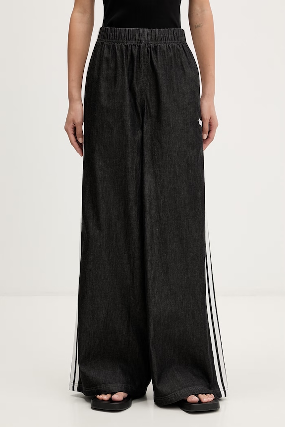 adidas Originals nohavice rovné dámske bavlnené sivá KY8112