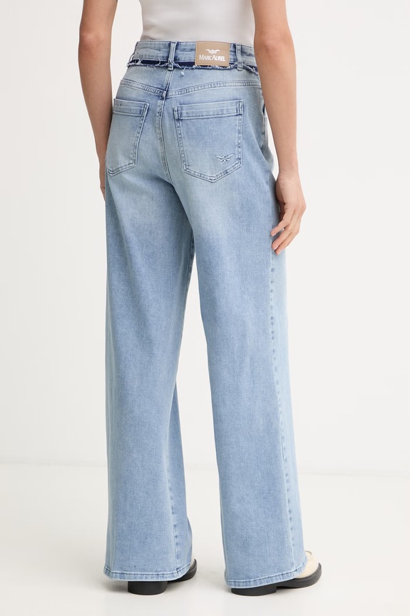 Odzież Marc Aurel jeansy wide leg damskie 1320A11204 niebieski