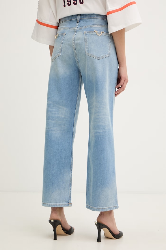 Ρούχα Just Cavalli Ίσια τζιν Γυναικεία 80PAB5S7.CDWCF μπλε