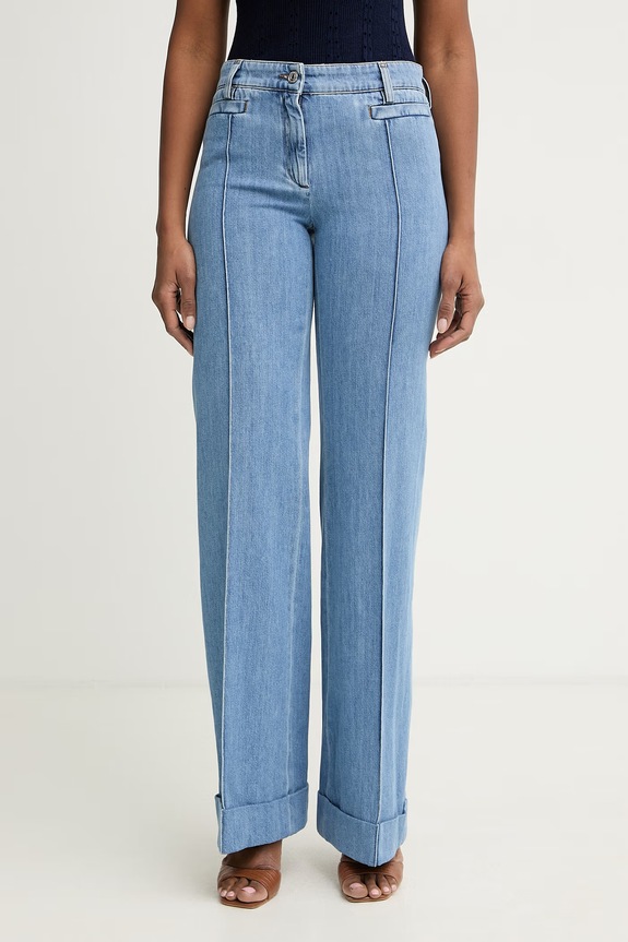 Missoni jeansy straight damskie niebieski DS26SI0L.BW00ZB