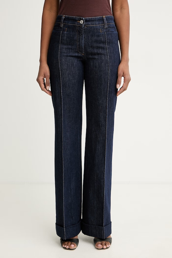 Missoni jeansy straight damskie granatowy DS26SI0L.BW00ZB