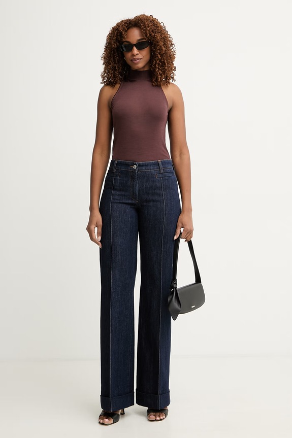 Missoni jeansy straight damskie DS26SI0L.BW00ZB granatowy SS26