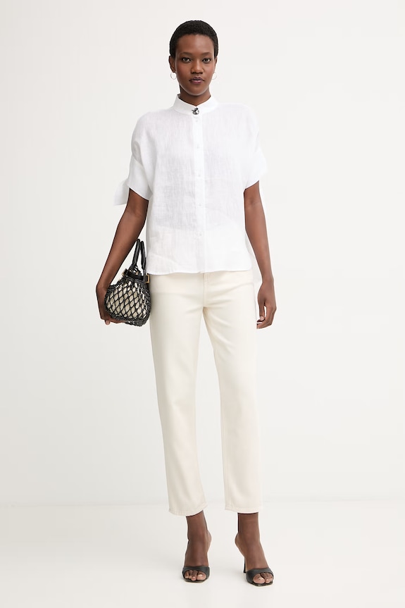 Armani Exchange blugi relaxed fit de damă XW000073.AF12858 bej SS26