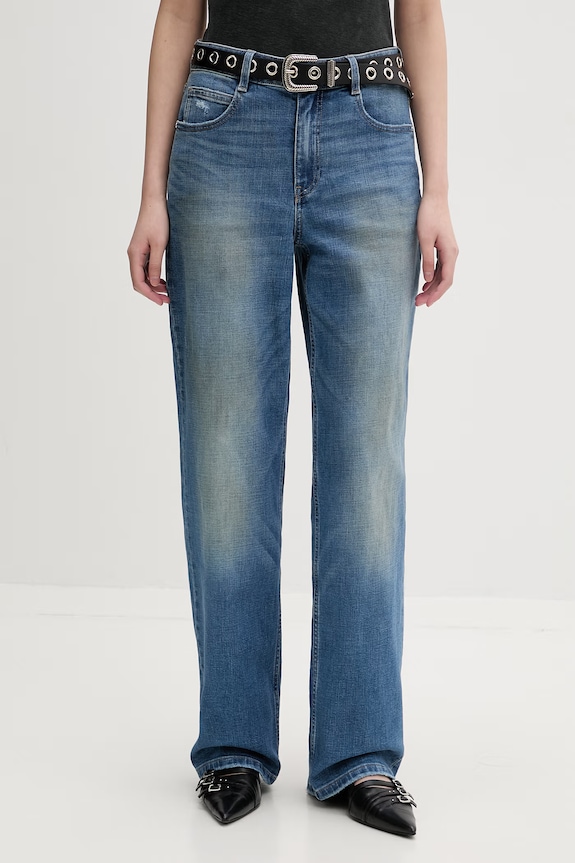 Miss Sixty jeansy straight damskie niebieski 6M1JJ2521B