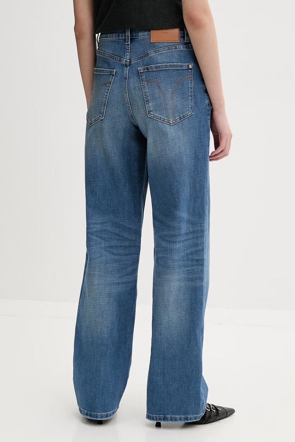 Odzież Miss Sixty jeansy straight damskie 6M1JJ2521B niebieski