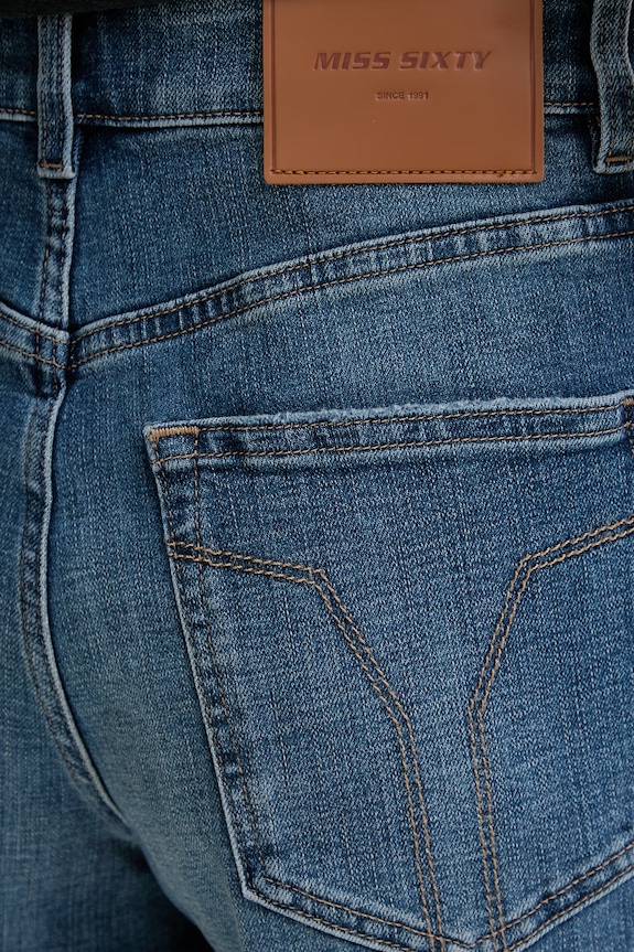 Miss Sixty jeansy straight damskie niebieski 6M1JJ2521B