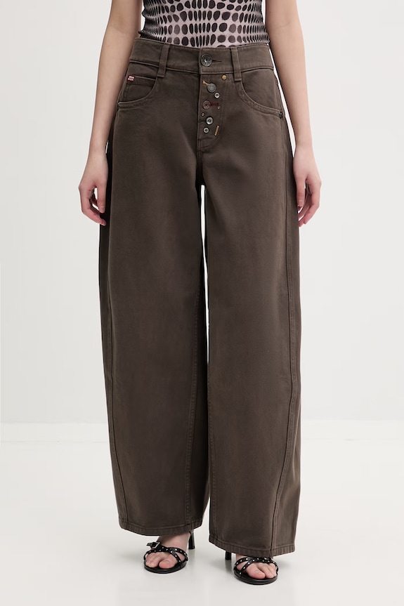 Miss Sixty jeansy relaxed fit damskie brązowy 6M1JJ47400