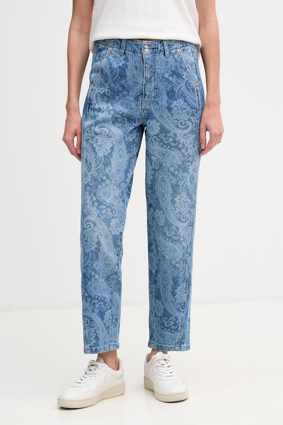 OUI jeansy relaxed fit damskie niebieski 96558