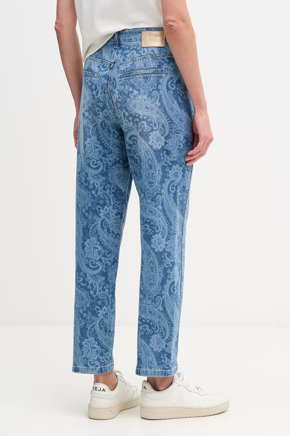 Odzież OUI jeansy relaxed fit damskie 96558 niebieski