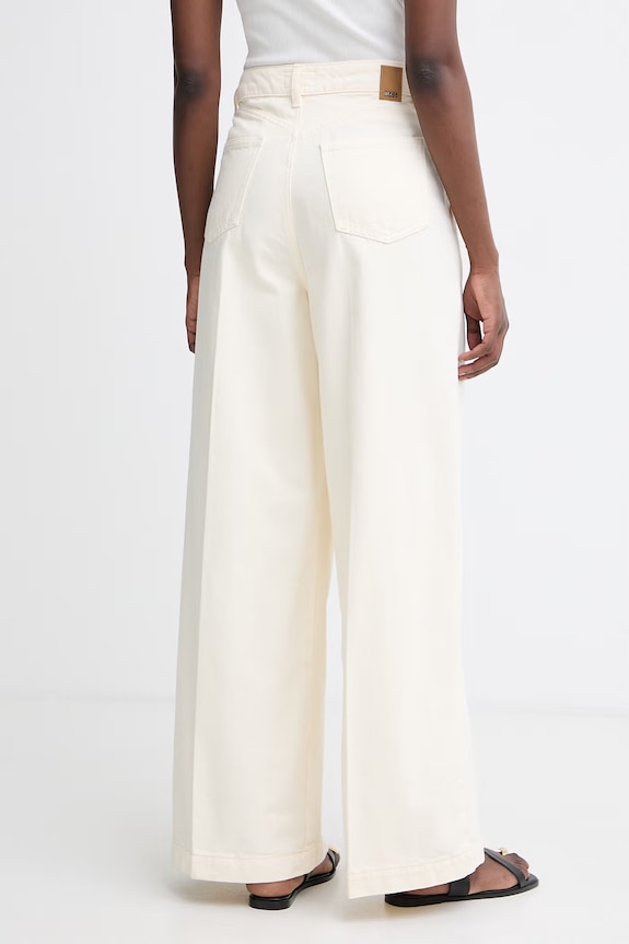 BOSS blugi wide leg pentru femei CENTRAL 4.0 50560975 bej SS26