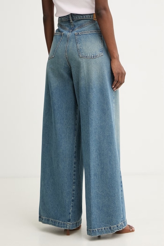Îmbrăcăminte BOSS blugi wide leg pentru femei CENTRAL 4.0 50562202 albastru