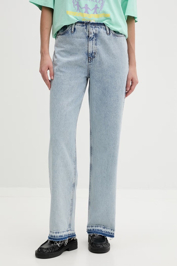 HUGO Blue jeansy loose damskie Leni_7_B niebieski 50557022