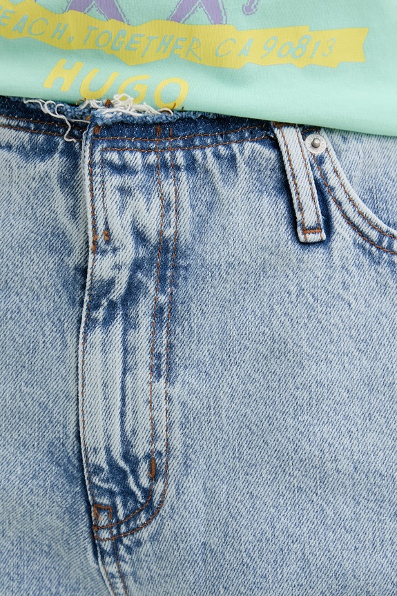 HUGO Blue jeansy loose damskie Leni_7_B niebieski 50557022