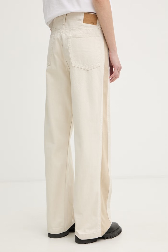 Îmbrăcăminte rag & bone blugi wide leg pentru femei Logan RJ7025H1RST bej