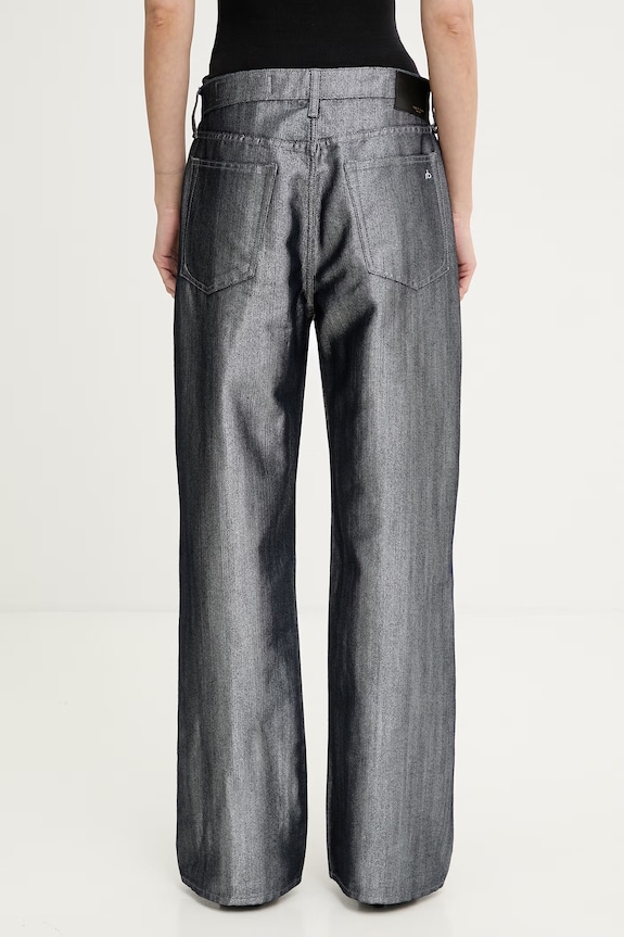 Îmbrăcăminte rag & bone blugi wide leg pentru femei Logan RJ2525H1RLU bleumarin