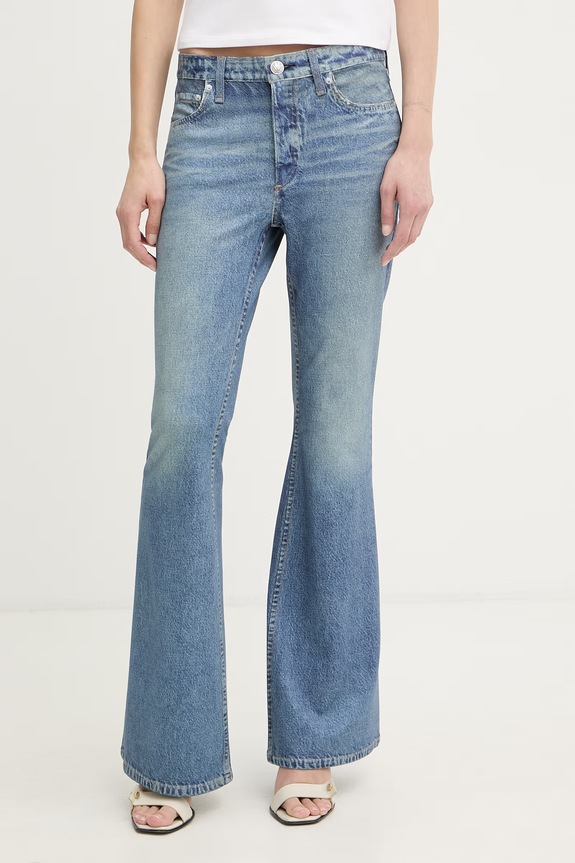 rag & bone pantaloni evazați pentru femei, cu vâscoză Miramar Dhalia albastru RC7525H7MPO