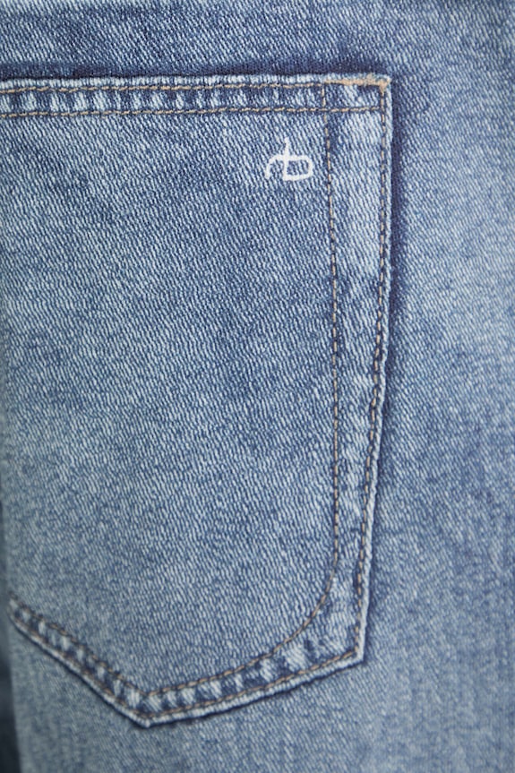 rag & bone spodnie wide leg damskie bawełniane Miramar RC6225H7MST niebieski
