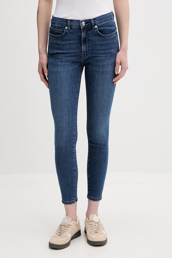 HUGO jeansy skinny damskie 932 niebieski 50516196