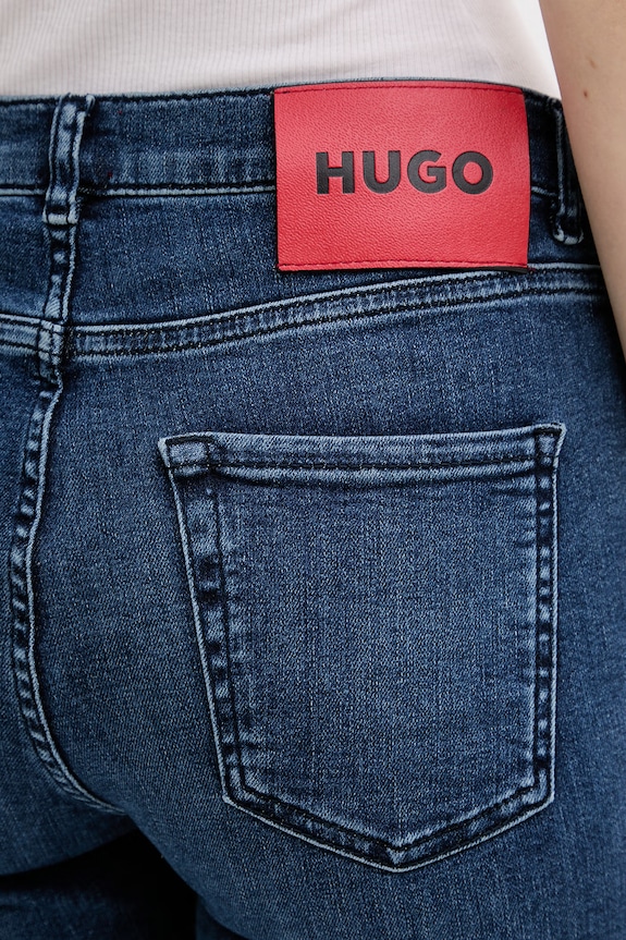 HUGO jeansy skinny damskie 932 niebieski 50516196