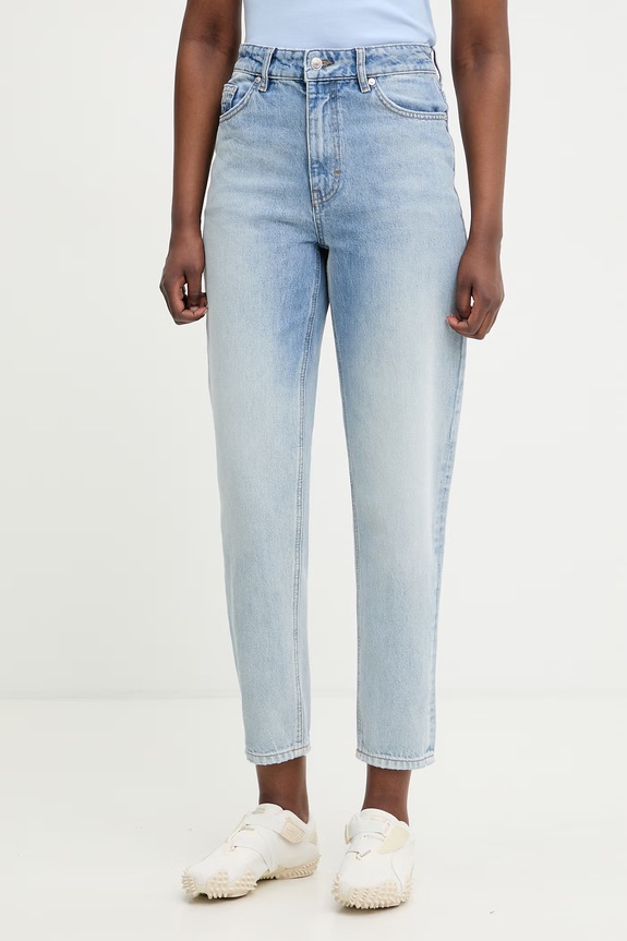 HUGO jeansy mom fit damskie Garlene niebieski 50556975