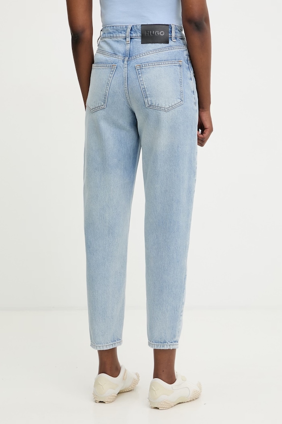 Odzież HUGO jeansy mom fit damskie Garlene 50556975 niebieski